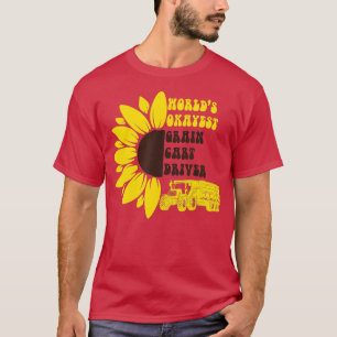 Worlds Okayest Grain Cart Driver  Fun Farming  T-Shirt