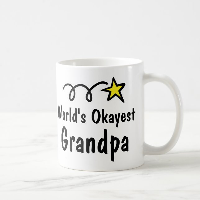World's Okayest Grandpa Coffee Mug Gift (Right)