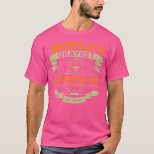 World'S Okayest Guitar Player Funny Vintage Label  T-Shirt