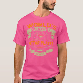 World'S Okayest Guitar Player Funny Vintage Label  T-Shirt