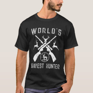 Worlds Okayest Hunter Shirt Funny Hunting Gift 