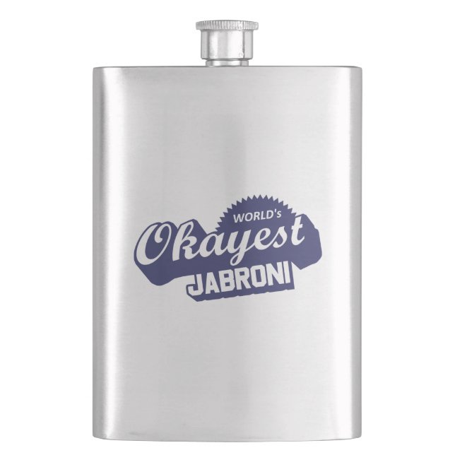 World's Okayest Jabroni Hip Flask (Front)