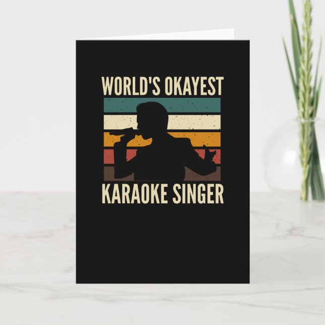 Worlds Okayest Karaoke Singer Card (Front)