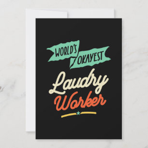 World's Okayest Laudry Worker Invitation