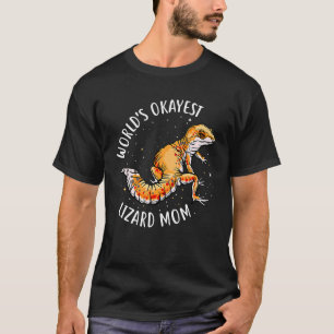 World's Okayest Leopard Gecko Lizard Mum Funny Pet T-Shirt