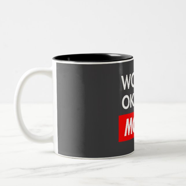 Worlds okayest Moyer Two-Tone Coffee Mug (Left)