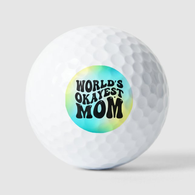 World's Okayest Mum Mother's Day Design-51723 Golf Balls (Front)