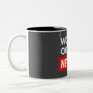 Worlds okayest Newton Two-Tone Coffee Mug