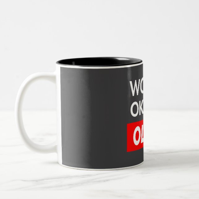 Worlds okayest Oliver Two-Tone Coffee Mug (Left)