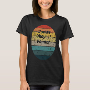 World's Okayest Painter Vintage Sunset 60s 70s T-Shirt