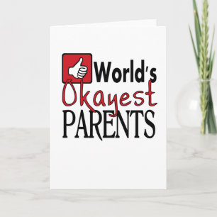 World's okayest parents funny anniversary card