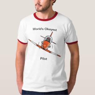World's Okayest Pilot Funny Aviation Shirt