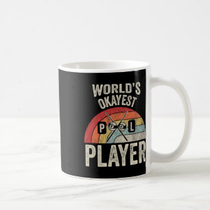 World's Okayest Pool Player Funny Retro Design  Coffee Mug