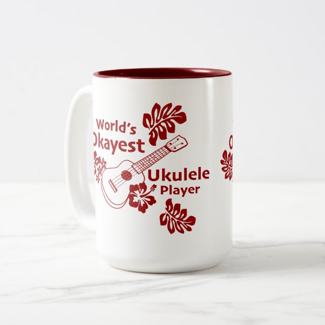 World's Okayest - Rust Two-Tone Coffee Mug (Front Left)