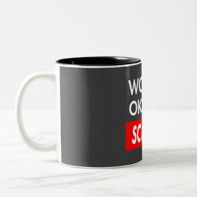 Worlds okayest Schulte Two-Tone Coffee Mug (Left)