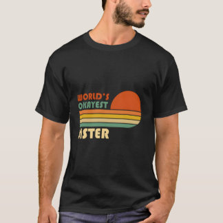 World'S Okayest Sister - Retro Vintage Sunset Funn T-Shirt