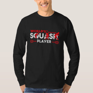 Worlds Okayest Squash Player Sport Design Women Me T-Shirt