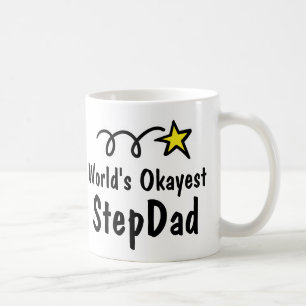 World's Okayest StepDad   Funny Coffee Mug Gift