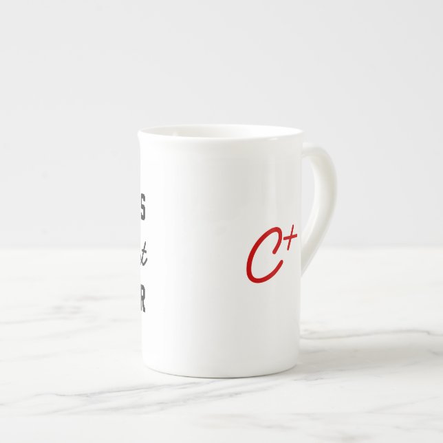 World's Okayest Teacher Bone China Mug (Front Right)