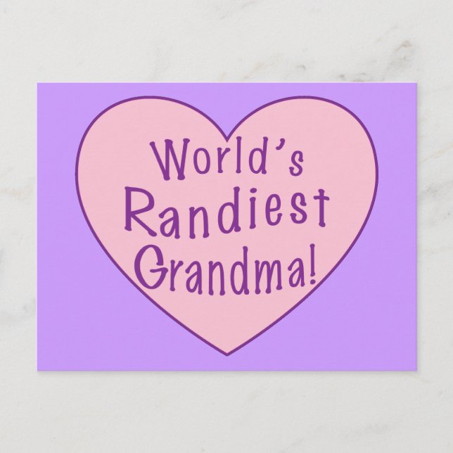 World's Randiest Grandma Postcard (Front)