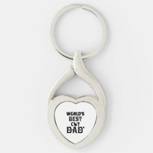 Worlds s Best Cat Dad Key Ring