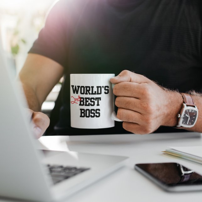 World's Second Best Boss Customisable Mug (Creator Uploaded)