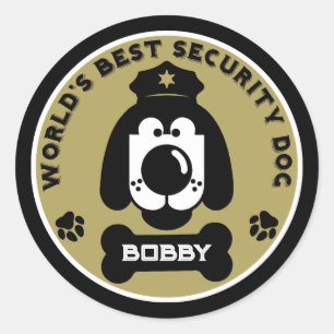 World's Security Dog Classic Round Sticker
