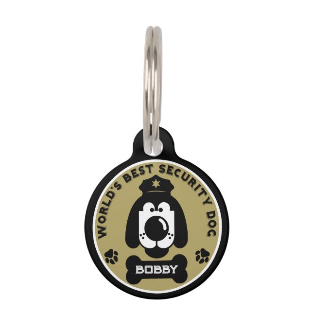 World's Security Dog Pet Tag (Front)