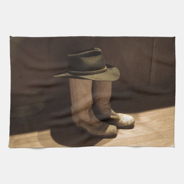 World's Shortest Cowboy Tea Towel (Horizontal)