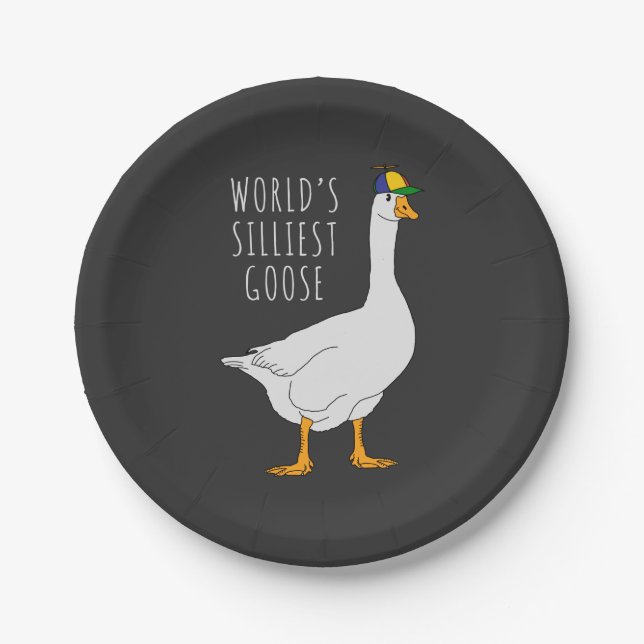 World's Silliest Goose Paper Plate (Front)