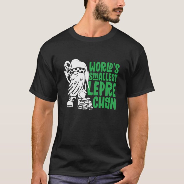 World's Smalles Leprechaun Birthday St  Patricks D T-Shirt (Front)