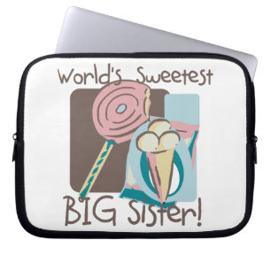 World's Sweetest Big Sister Laptop Sleeve