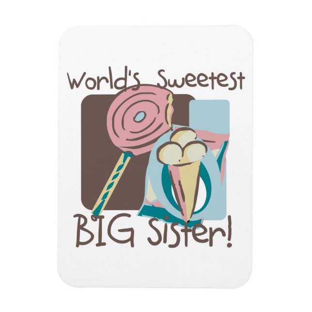 World's Sweetest Big Sister Magnet (Vertical)