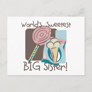 World's Sweetest Big Sister Postcard