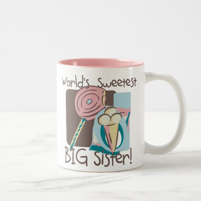 World's Sweetest Big Sister Two-Tone Coffee Mug (Right)