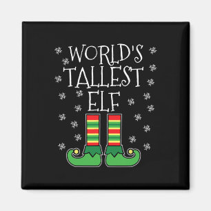World's Tallest Elf Matching Family Group Christma Magnet