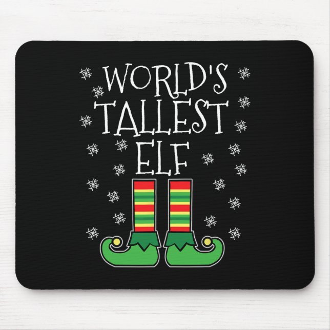 World's Tallest Elf Matching Family Group Christma Mouse Mat (Front)