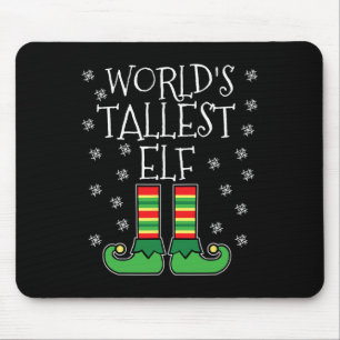 World's Tallest Elf Matching Family Group Christma Mouse Mat