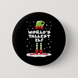 World's Tallest Elf Matching Group Family Holiday 6 Cm Round Badge