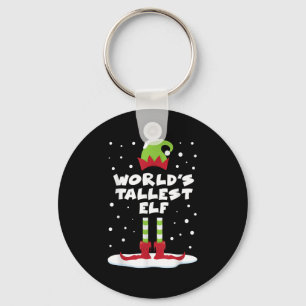 World's Tallest Elf Matching Group Family Holiday  Key Ring