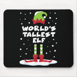 World's Tallest Elf Matching Group Family Holiday  Mouse Mat