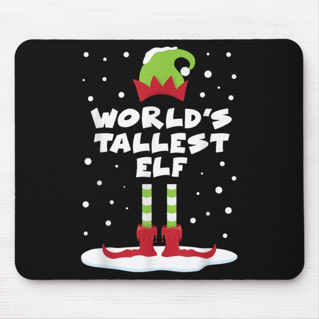 World's Tallest Elf Matching Group Family Holiday  Mouse Mat (Front)