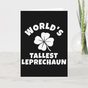 World's Tallest Leprechaun Funny St Patrick's Day Card