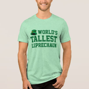 World's Tallest Leprechaun Funny St Patricks Day Tri-Blend Shirt