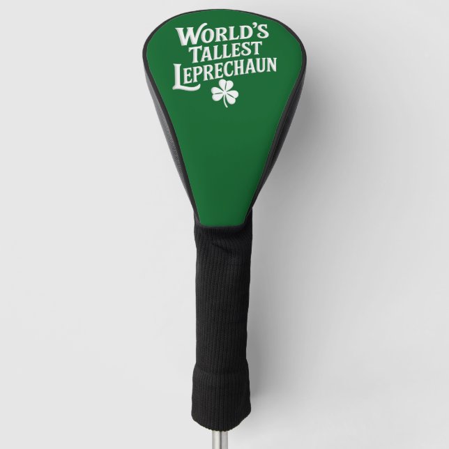World's Tallest Leprechaun Irish St Patrick's Day Golf Head Cover (Front)