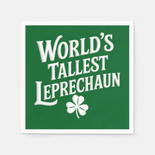 World's Tallest Leprechaun Irish St Patrick's Day Napkin