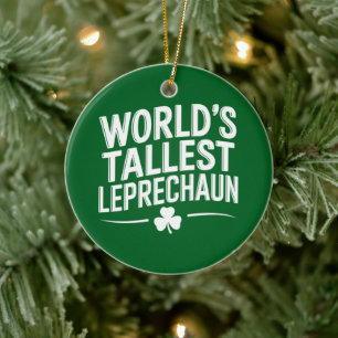 World's Tallest Leprechaun St. Patrick's Day Ceramic Tree Decoration