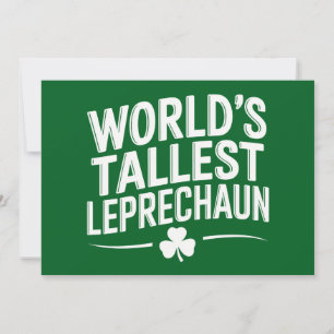 World's Tallest Leprechaun St. Patrick's Day Invitation