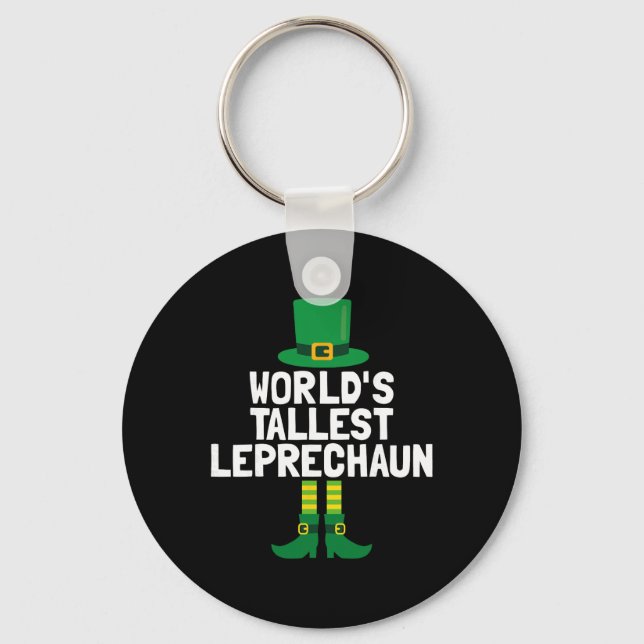 World's Tallest Leprechaun St Patrick's Day  Key Ring (Front)