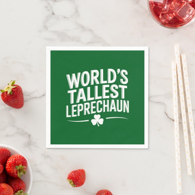World's Tallest Leprechaun St. Patrick's Day Napkin (Insitu)